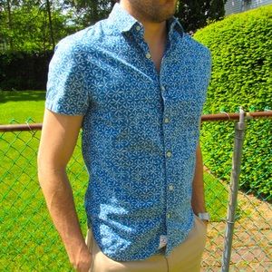 Pinwheel True Indigo S/S Button Down